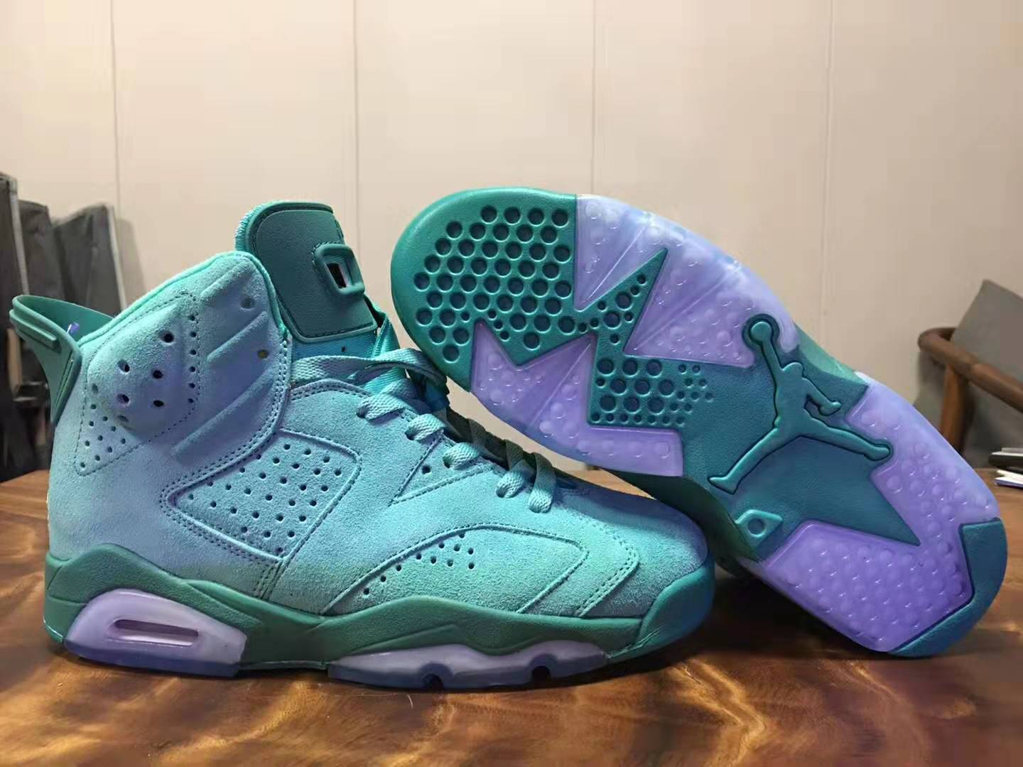 2020 Air Jordan 6 Retro Baby Green Shoes